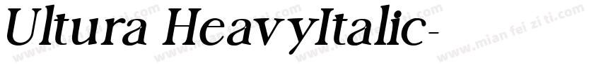 Ultura HeavyItalic字体转换
